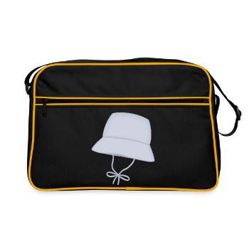 Pastel Bucket Hat with Chin Strap - Retro Bag - black/gold - Front