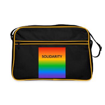 Allié Solidarité Arc-en-ciel Alliés LGBT Fierté - Sac Retro - noir/or - Devant