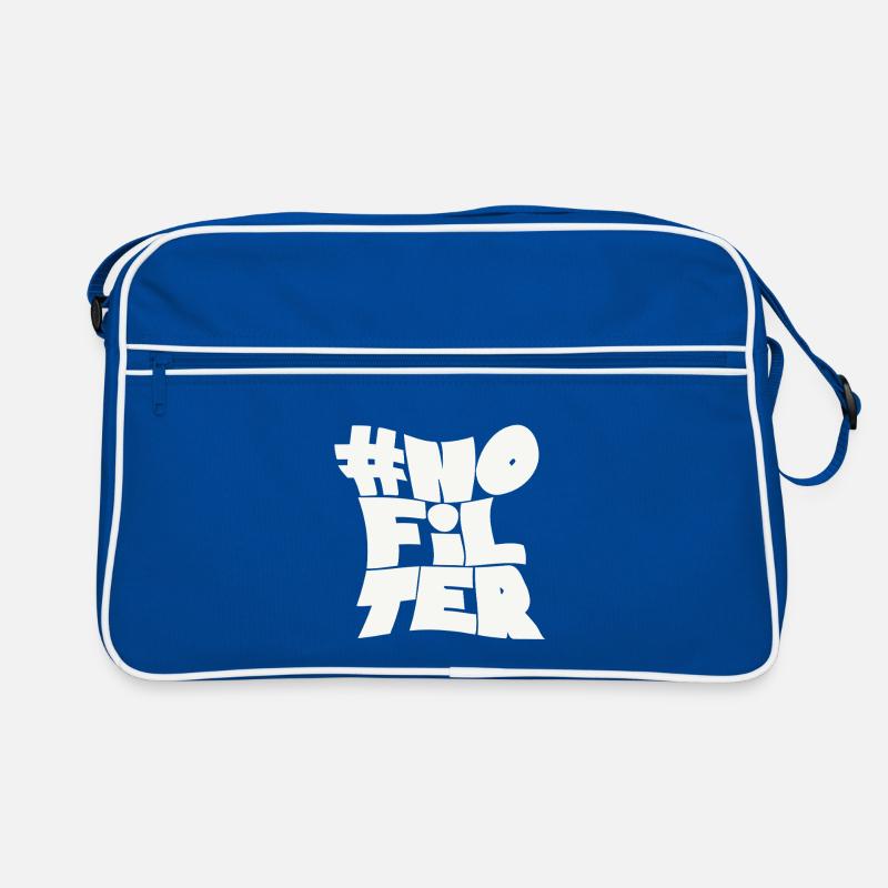 Hashtag ohne Filter Retro Tasche