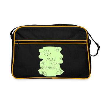 Nicht mein Problem - Retro Tasche - Schwarz/Gold - Vorne