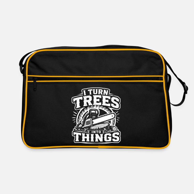 Je transforme les arbres en objets de charpentier forestier bûcheron Sac Retro