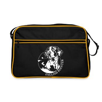 English Pointer Portrait Dogs Hunting Dogs Hunting Dog - Retro Bag - black/gold - Front