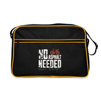 No Asphalt Needed | Gravel Bike - Retro Tasche - Schwarz/Gold - Vorne
