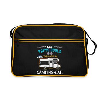 Camping-car papys cools et pétanque - Sac Retro - noir/or - Devant