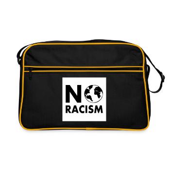 No racism - Retro Tasche - Schwarz/Gold - Vorne