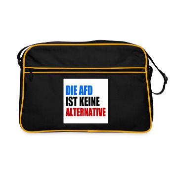 die afd ist keine alternative - Retro Tasche - Schwarz/Gold - Vorne