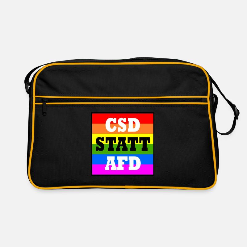 Csd statt afd Retro Tasche
