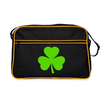 Trèfle de la Saint-Patrick - Sac Retro - noir/or - Devant