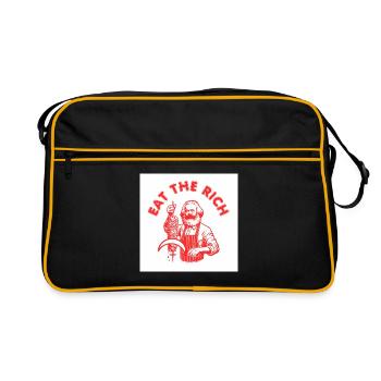 Eat the rich - Karl Marx Eat Doner Kebab Rich - Retro Bag - black/gold - Front