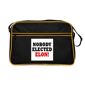 nobody elected elon - Retro Bag - black/gold - Front