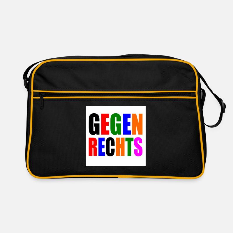 Gegen rechts Retro Tasche