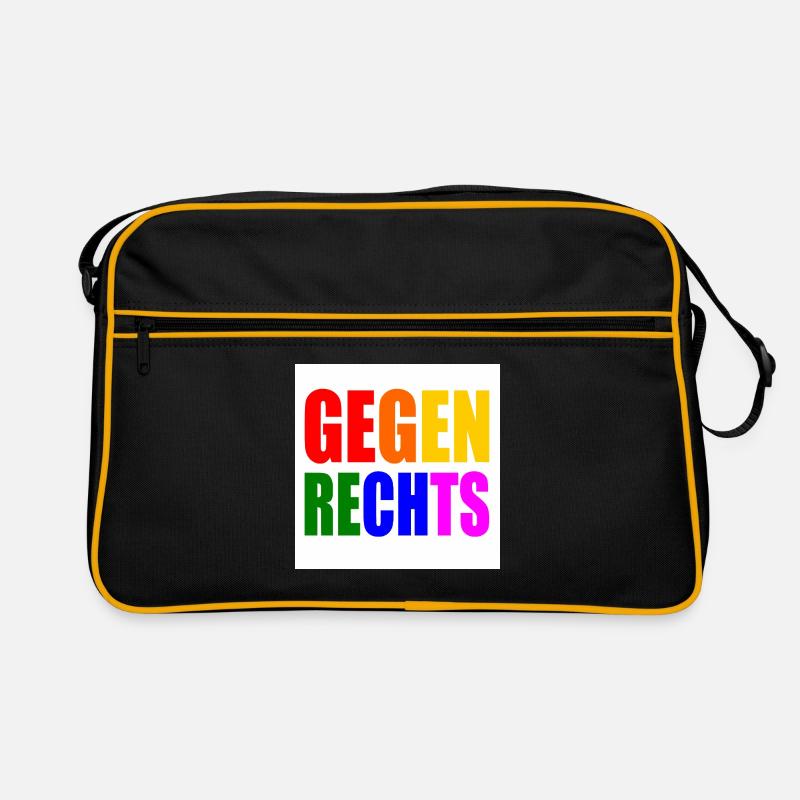 Gegen rechts Retro Tasche