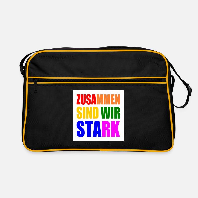zusammen sind wir stark Retro Tasche