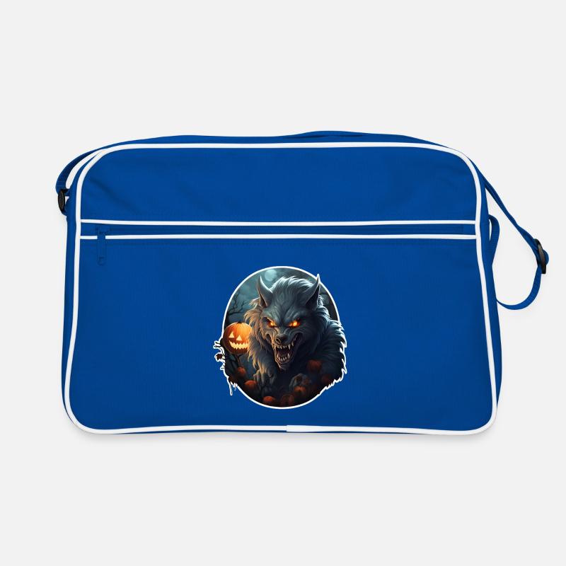 Werwolf Halloween Retro Tasche