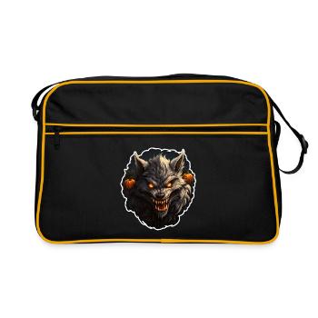 Werewolf Halloween - Retro Bag - black/gold - Front