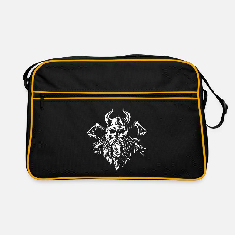 Viking Skull - Haches Sac Retro