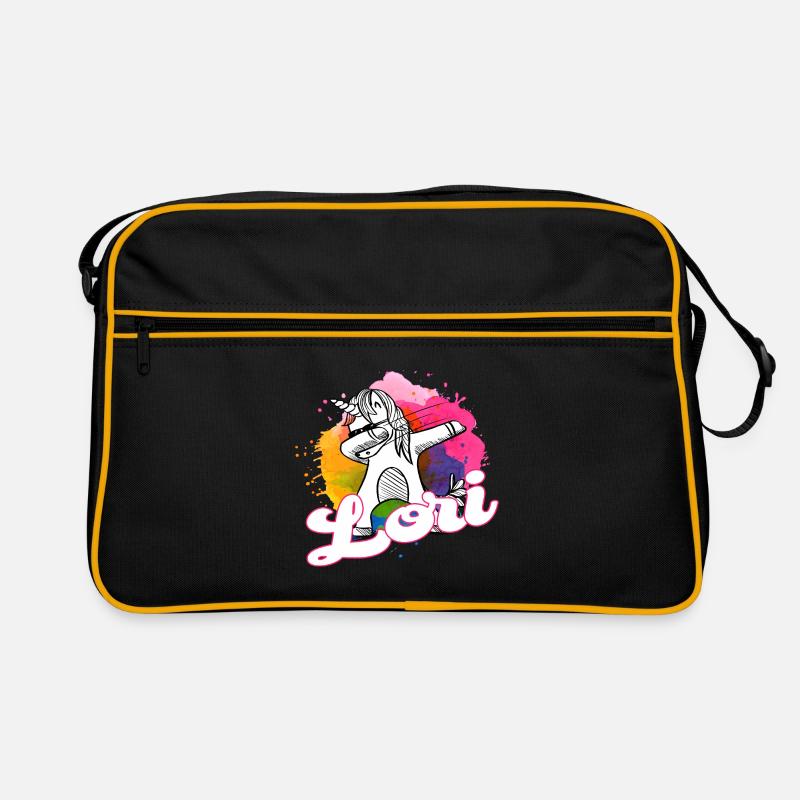 LORI - Beau nom avec licorne dabbing Sac Retro