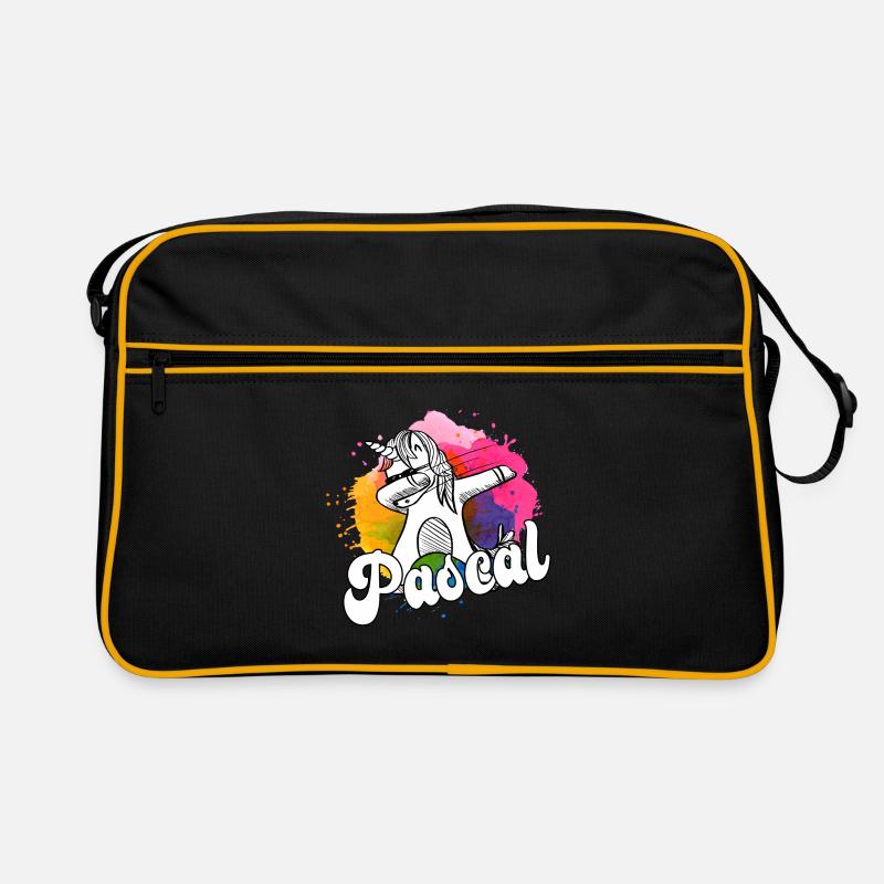 PASCAL - Beau nom de garçon avec licorne cool Sac Retro