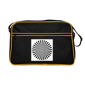 Radial Optical Illusion - Retro Bag - black/gold - Front