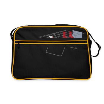 Wäsche - Retro Tasche - Schwarz/Gold - Vorne