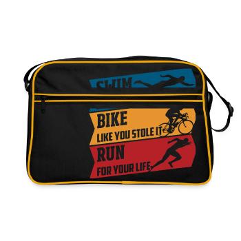Swim - Bike - Run - Retro Bag - black/gold - Front