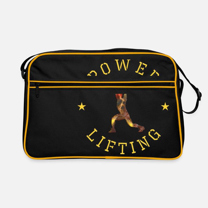 POWER LIFTING YELLOW Retro Tasche