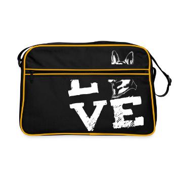 LOVE - German Shepherd - German Shepherd - Retro Bag - black/gold - Front