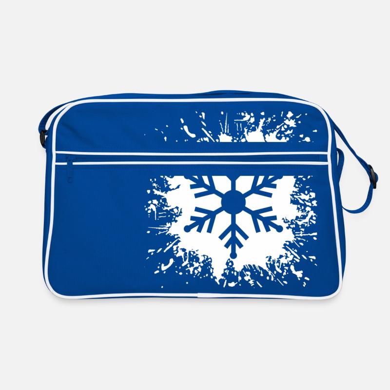 Ice Crystal Snowflake Snowflake Splash3 Retro Bag