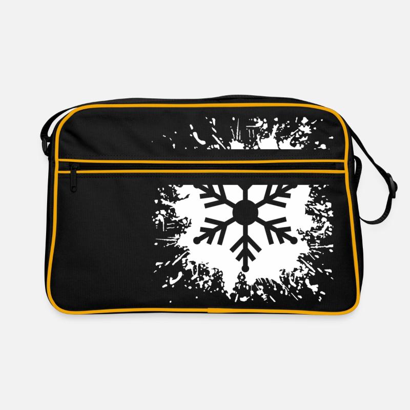 Eiskristall Schneeflocke Snowflake Splash3 Retro Tasche