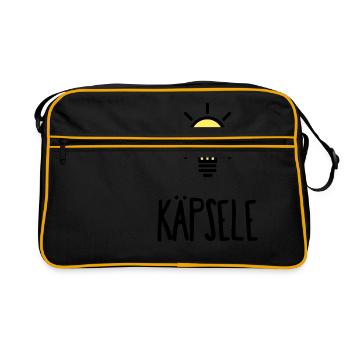 Käpsele - Retro Tasche - Schwarz/Gold - Vorne