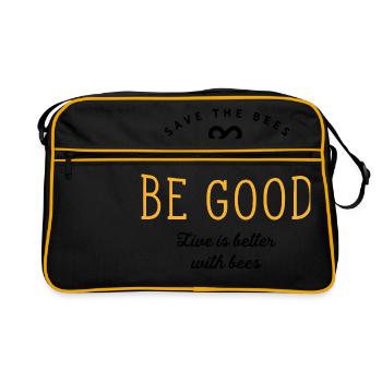 Sauvez les abeilles - Protégez les abeilles - Sac Retro - noir/or - Devant