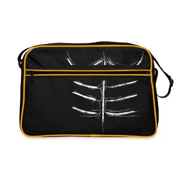 Muscles Chest Fitness Workout Six Pack - Retro Bag - black/gold - Front