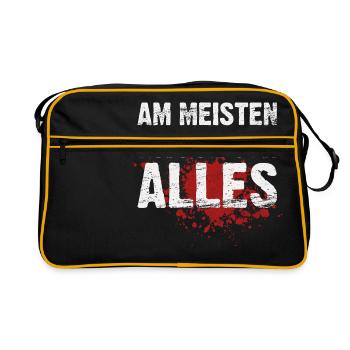 Most of all, I hate everything - Retro Bag - black/gold - Front