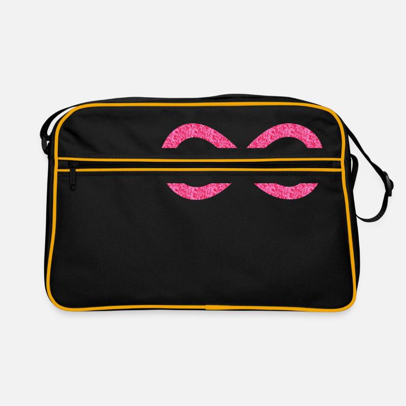 Unendlichkeit Glitzer Retro Tasche