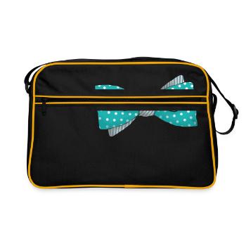 noeudpapillona2 - Sac Retro - noir/or - Devant