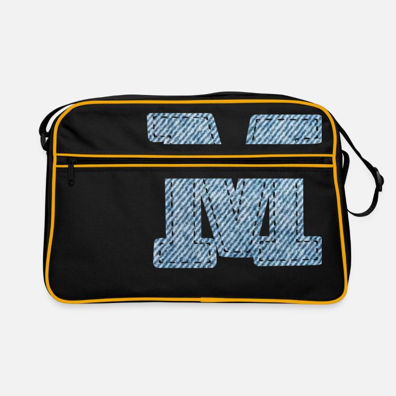 Buchstabe M - Jeans Retro Tasche