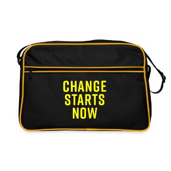 change starts now - Sac Retro - noir/or - Devant