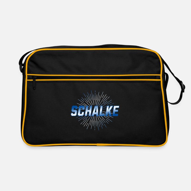 Schalke - Retro Tasche - Schwarz/Gold