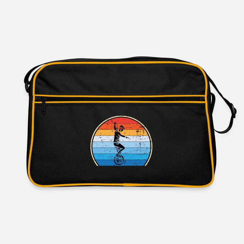 Einrad Retro Einradfahren Zirkus - Retro Tasche - Schwarz/Gold