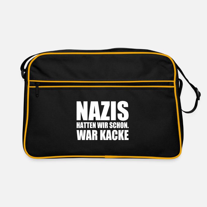 nazis hatten wir schon war kacke Retro Tasche