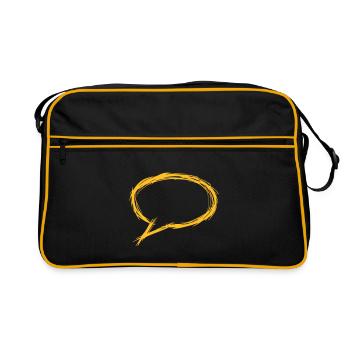 Bulles de parole, bulle de pensée, main dessinée - Sac Retro - noir/or - Devant
