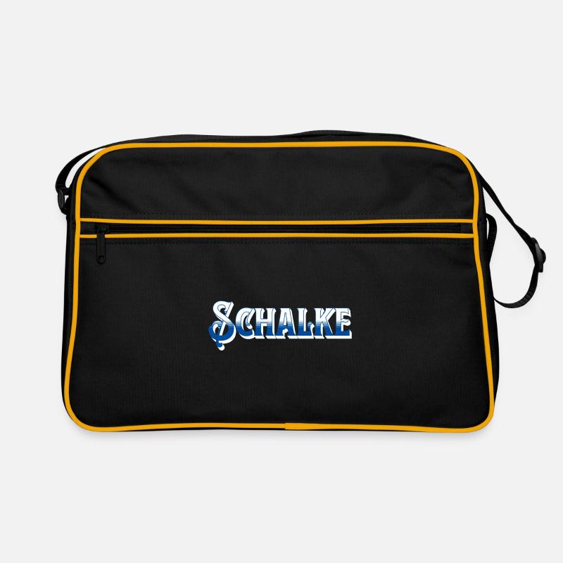 Schalke - Retro Tasche - Schwarz/Gold