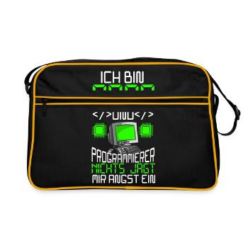 Programmierer - Retro Tasche - Schwarz/Gold - Vorne