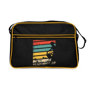 Gardening Retro Lawn Mowing Gardener Allotment - Retro Bag - black/gold - Front