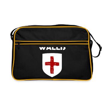 Die Walliser - Retro Tasche - Schwarz/Gold - Vorne