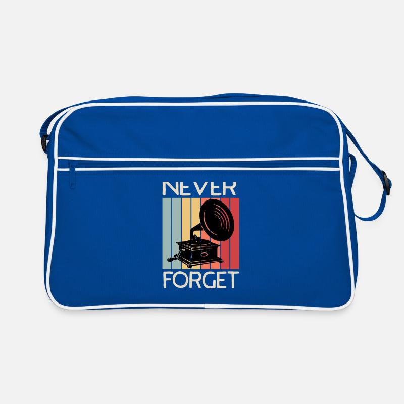 NEVER FORGET/ VINYL DESIGN Retro Tasche