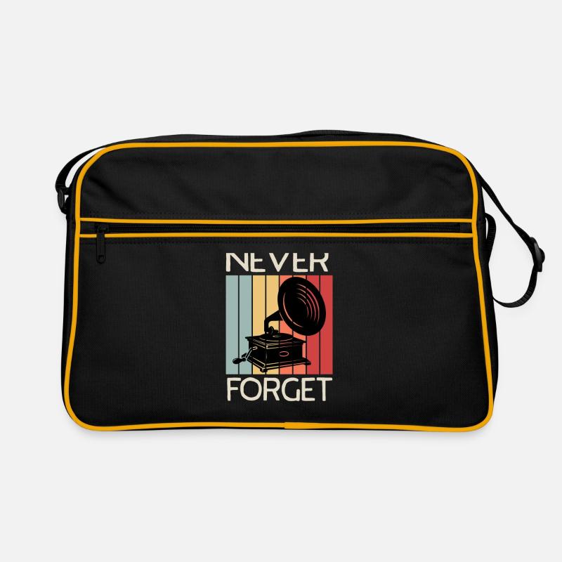 NEVER FORGET/ VINYL DESIGN Retro Tasche