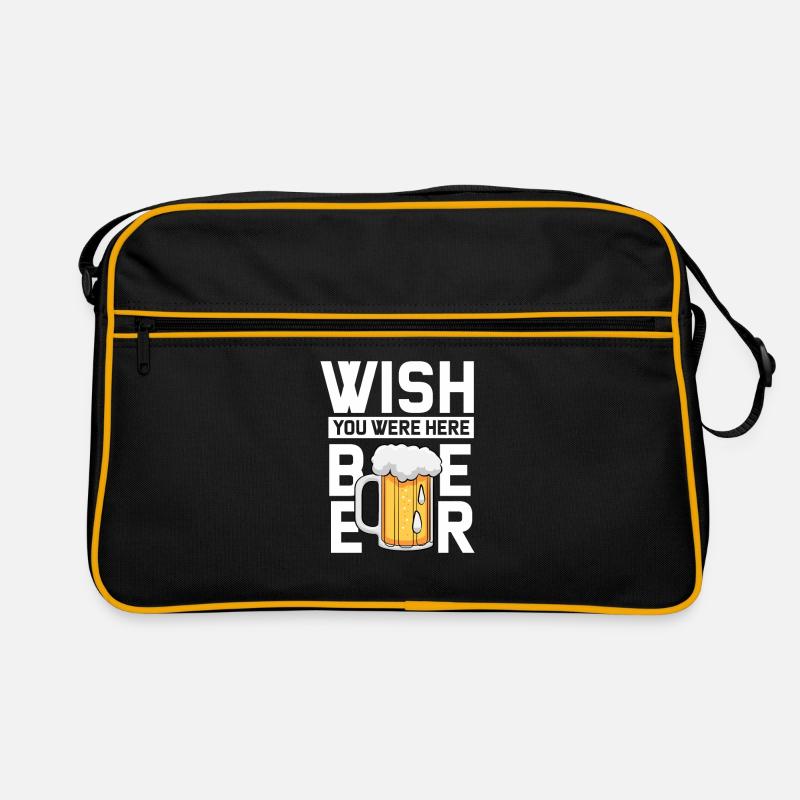 „WISH YOU WERE HERE BEER“ Design Retro Tasche