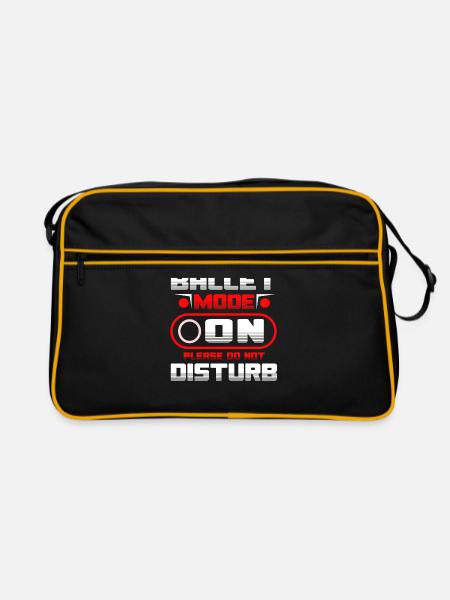 Ballet Mode On Please Do Not Disturb Ballett - Retro Tasche - Schwarz/Gold - Vorne