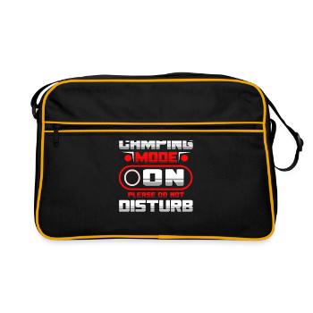 Camping Mode On Please Do Not Disturb - Retro Tasche - Schwarz/Gold - Vorne